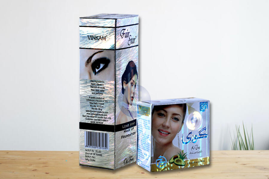 Holographic Carton for Cosmetic Industry